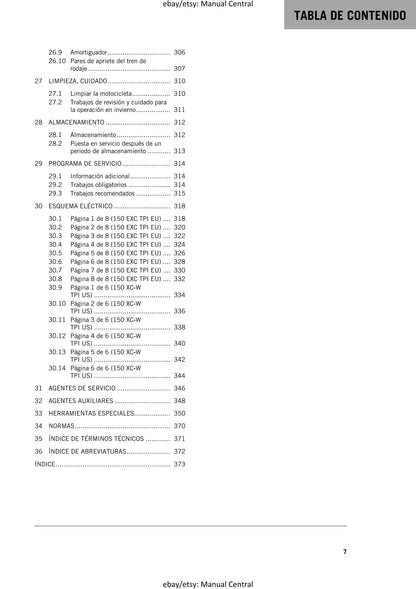 Spanish Language - KTM 2021 - 150 Exc Xc-w Tpi - Manual de Reparacion
