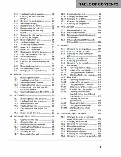 Husqvarna 2016 - FE 250 - Service Workshop Repair Manual