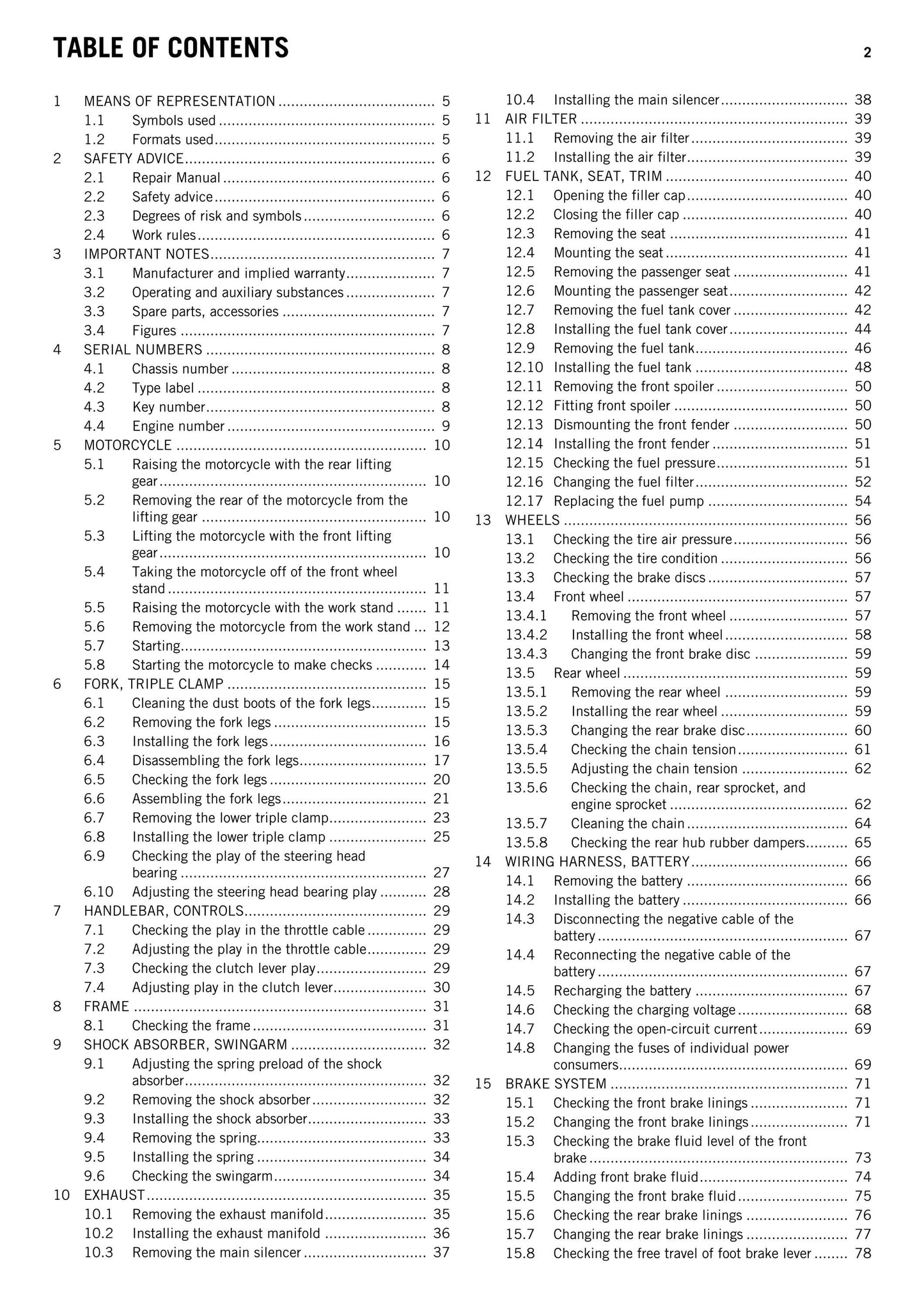 KTM 2015 - 390 Duke - Service Workshop Repair Manual