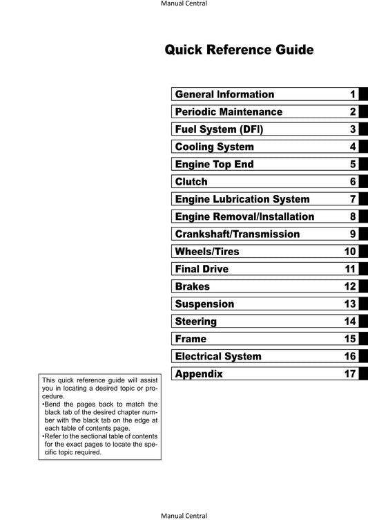 Kawasaki 2017 Z650 ABS Workshop Service Repair Manual