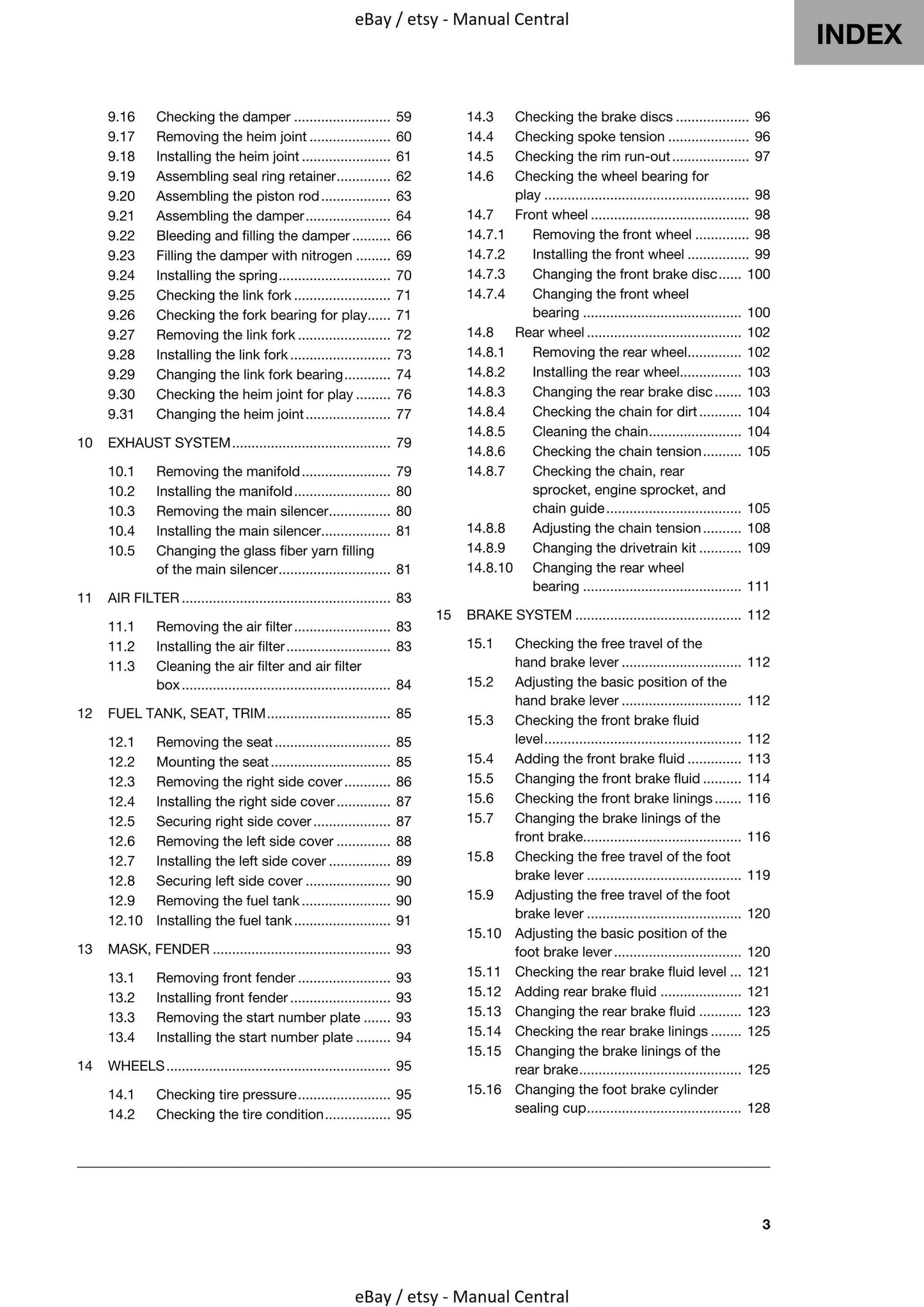 Husqvarna 2019 - TC 65 - Workshop Service Repair Manual