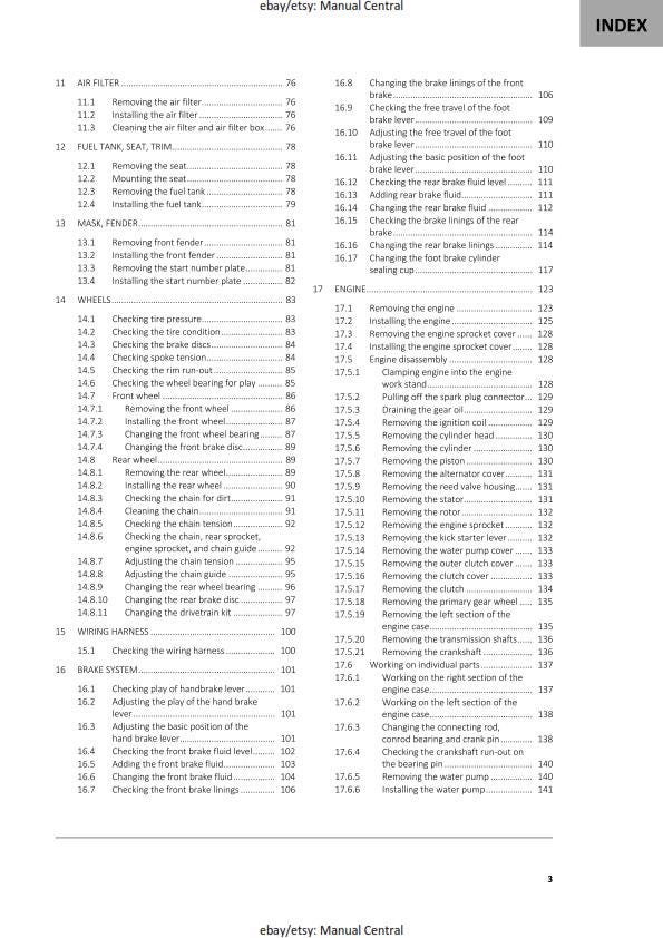 GasGas 2022 -MC 50 - Service Workshop Repair Manual