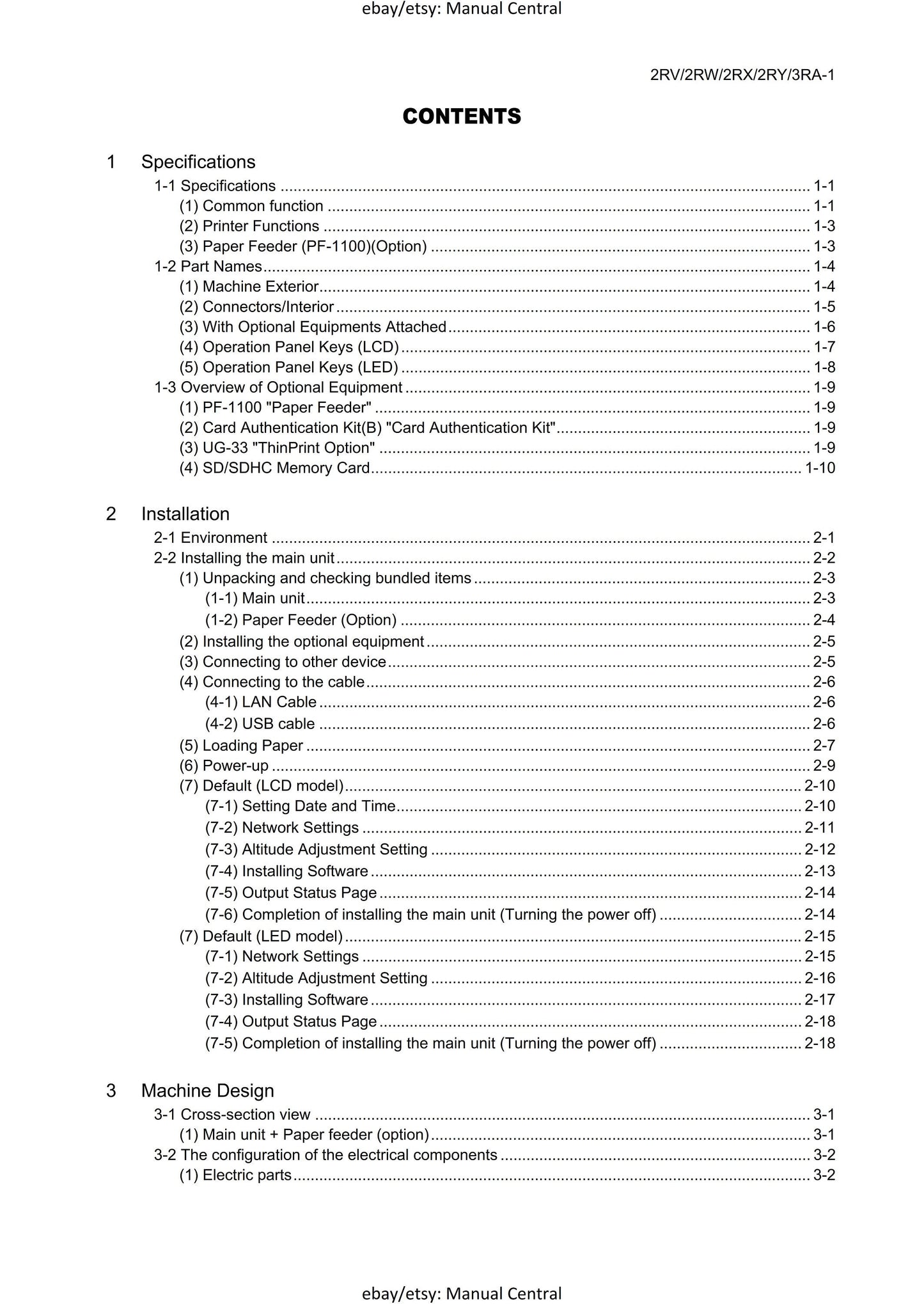 PDF - Kyocera Ecosys P2235dn P2235dw P2040dn P2040dw PF-1100 - Service Workshop Repair Manual - Jan 2017