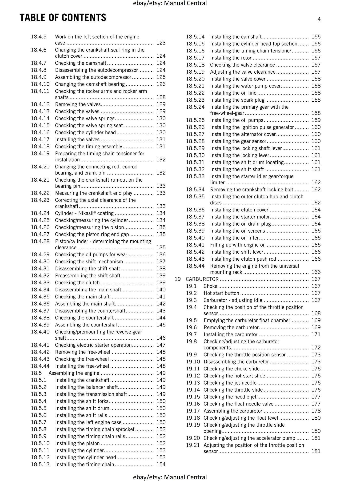 KTM ATV 2012 - 525 Xc Atv - Service Workshop Repair Manual