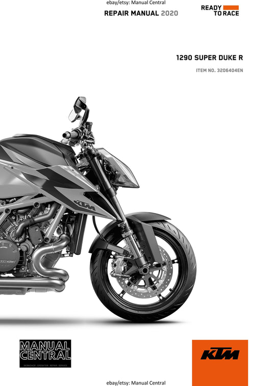 KTM 2020 - 1290 Super Duke R - Service Workshop Repair Manual