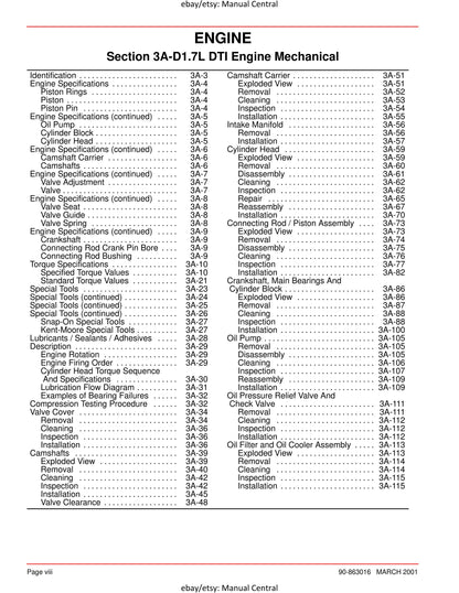 Mercury Mercruiser Service Manual 29 - D1.7L DTI - SN 0M055001 & Above