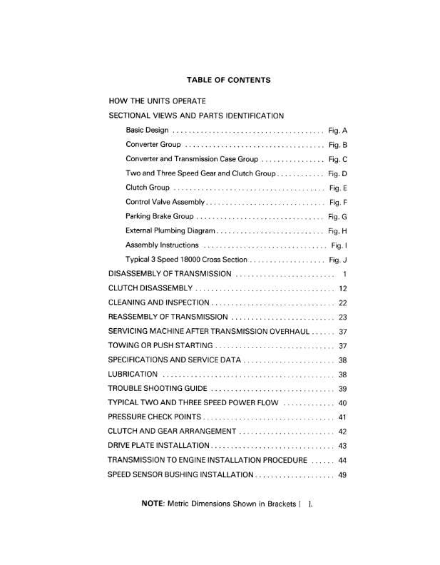 Clark-Hurth Powershift Transmission - 2 & 3 Speed Inline 18000 - Maintenance and Service Manual
