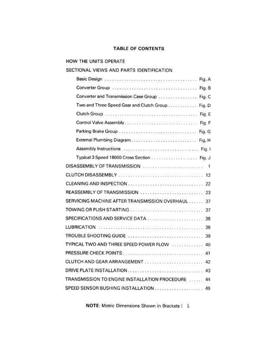 Clark-Hurth Powershift Transmission - 2 & 3 Speed Inline 18000 - Maintenance and Service Manual
