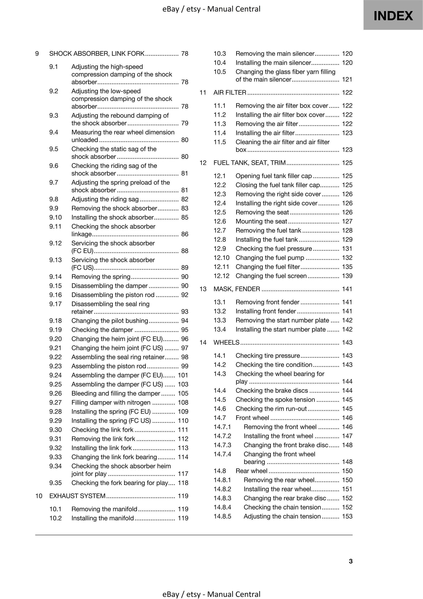Husqvarna 2022 - FC 250 - Service Workshop Repair Manual