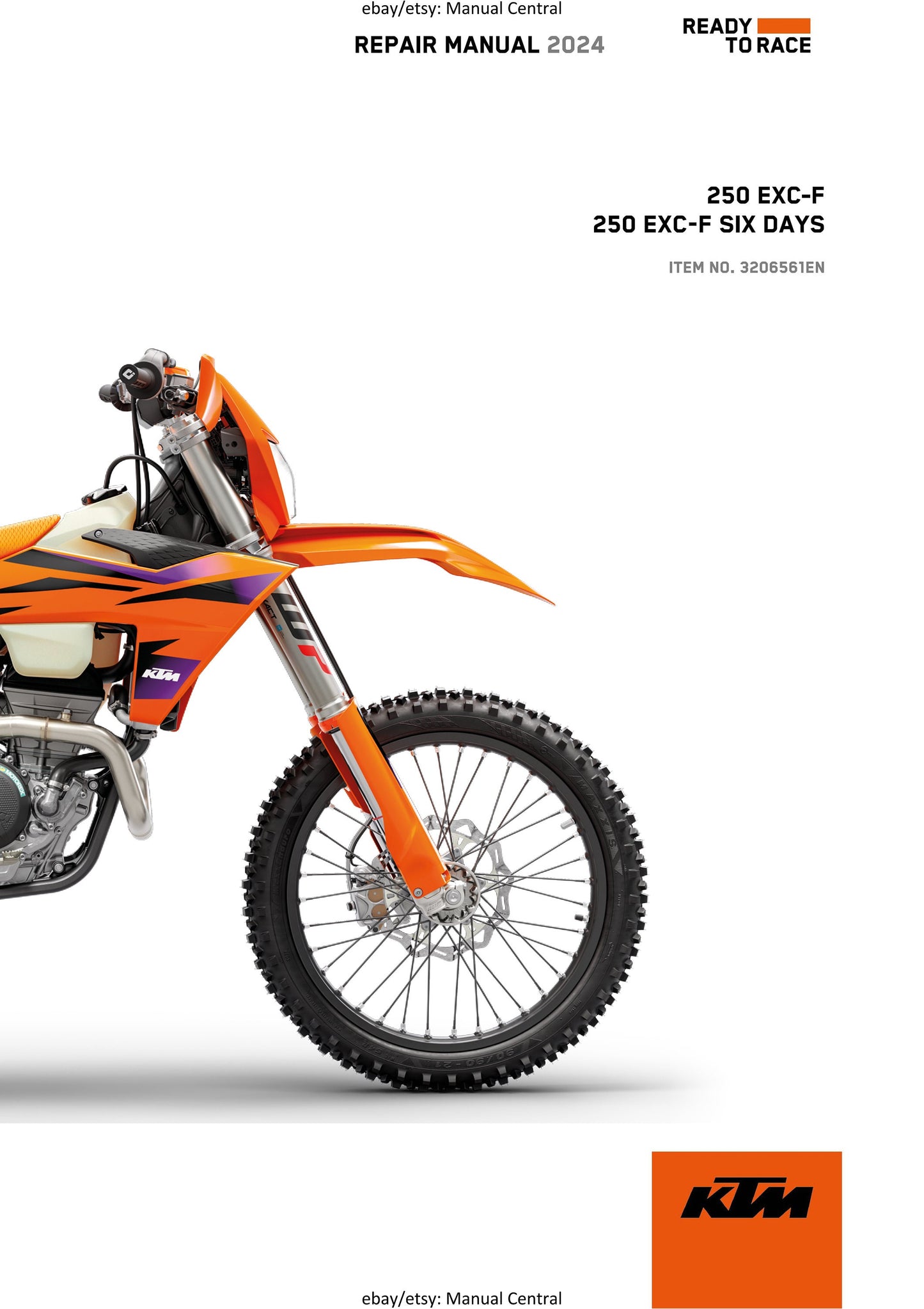 KTM 2024 - 250 Exc-f Six Days - Service Workshop Repair Manual