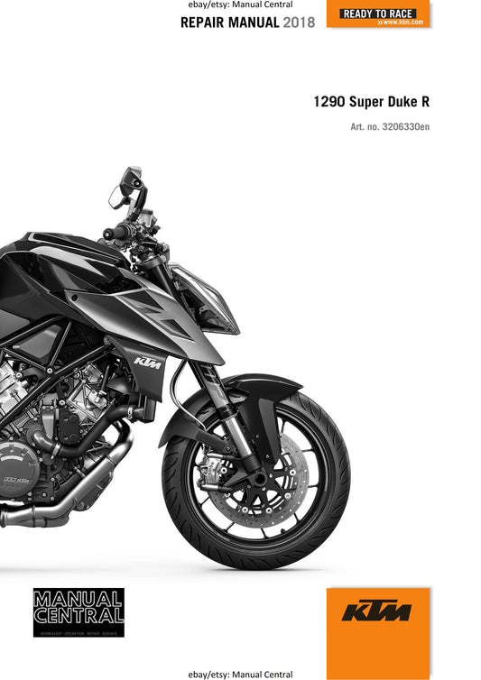 KTM 2018 - 1290 Super Duke R - Service Workshop Repair Manual