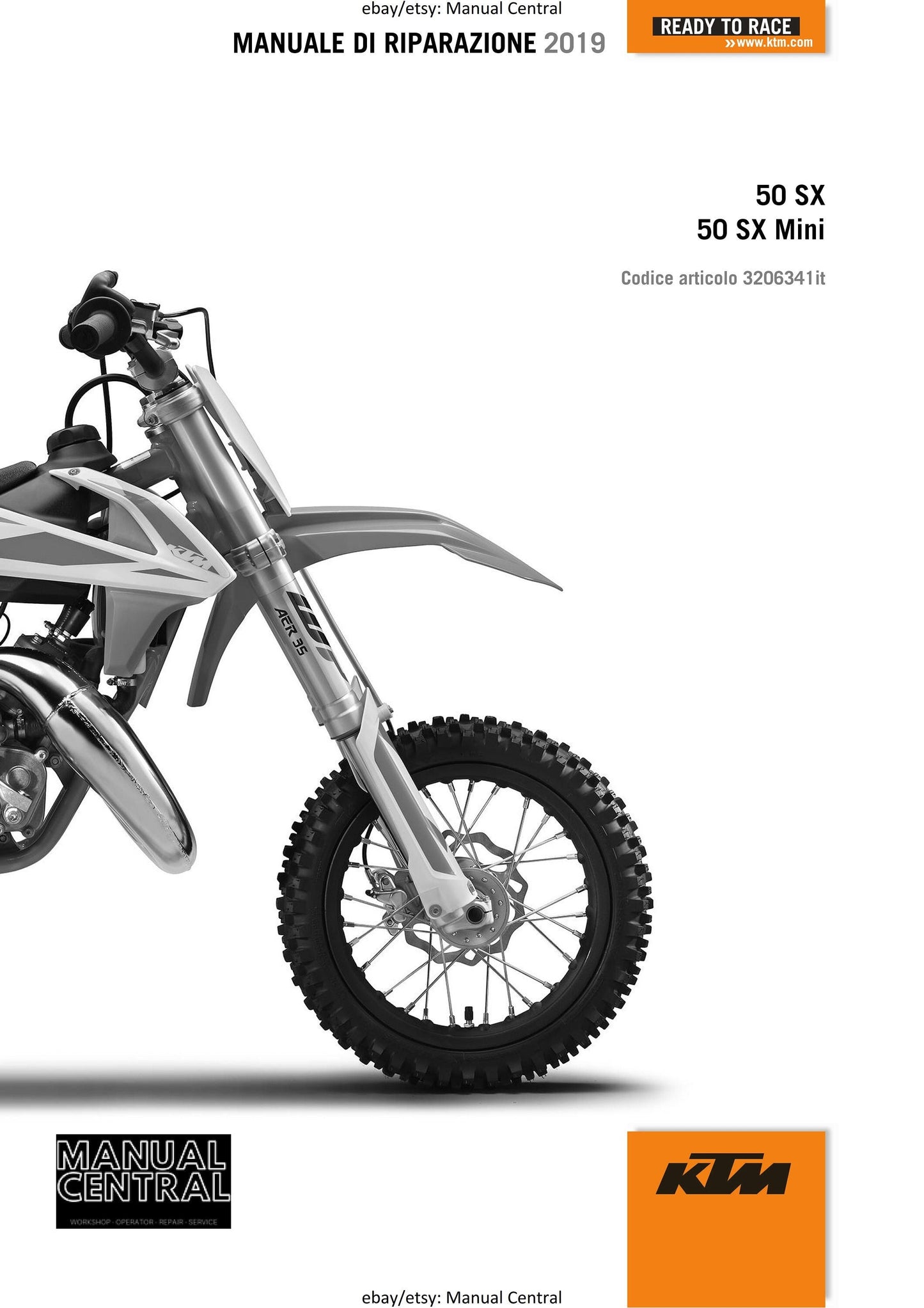 PDF - Italian Language - KTM 2019 - 50 SX & Mini - Manuale Di Riparazione