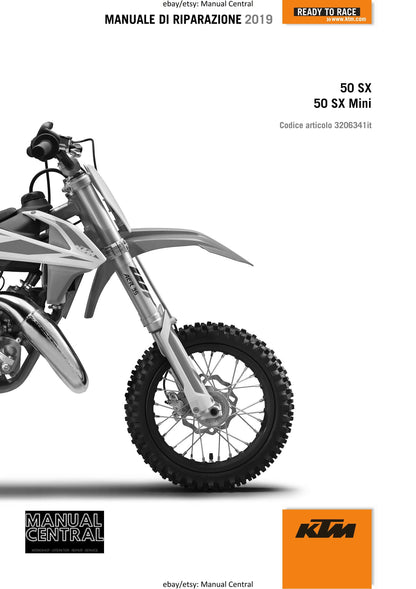 PDF - Italian Language - KTM 2019 - 50 SX & Mini - Manuale Di Riparazione