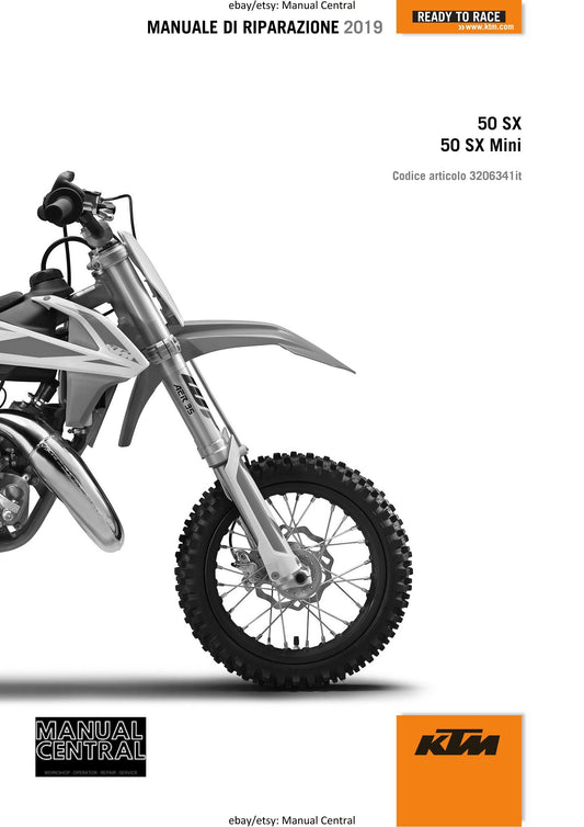 PDF - Italian Language - KTM 2019 - 50 SX & Mini - Manuale Di Riparazione