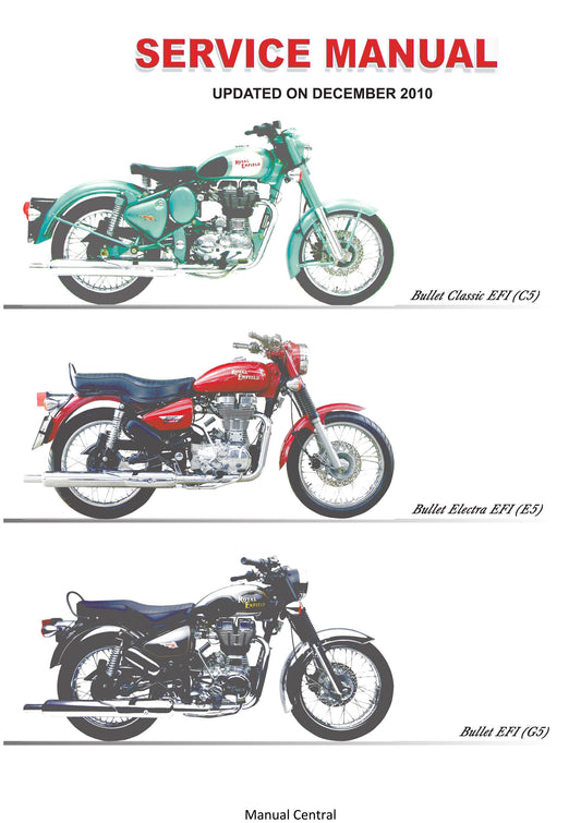 Royal Enfield Bullet Classic (C5) Bullet Electra (E5) Bullet Efi (G5) Workshop Maintenance Service Repair Manual