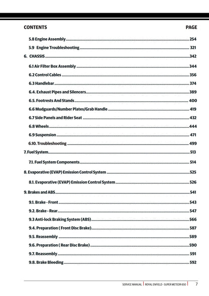 Royal Enfield - Super Meteor 650 Euro V - Workshop Service Repair Manual - 2022 Edition