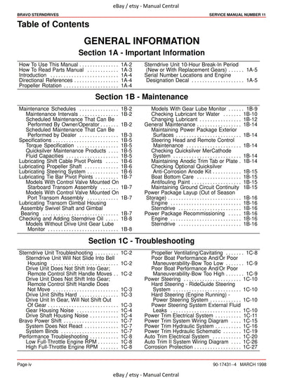 Mercury Mercruiser Service Manual 11 - Bravo Sterndrives
