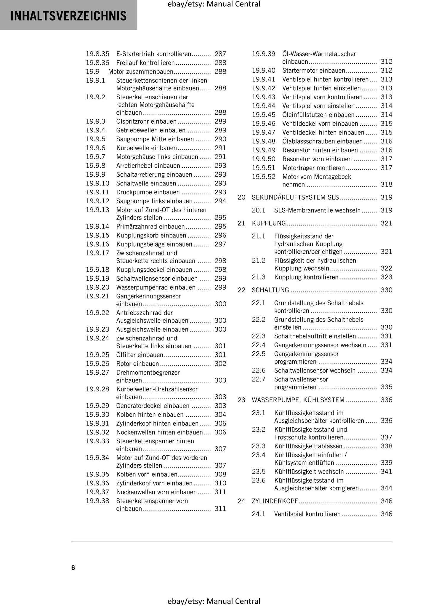 German Language - KTM 2020 -1290 Super Adventure S - Reparaturanleitung - Service Workshop Repair Manual