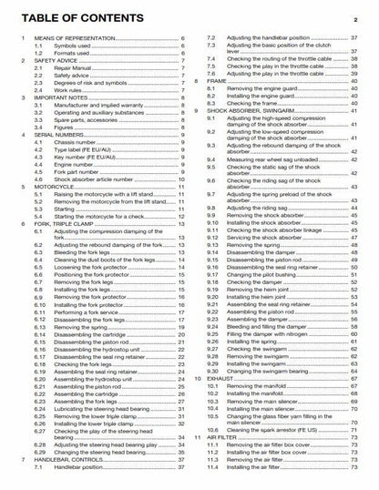 Husqvarna 2015 - FE 250 - Service Workshop Repair Manual
