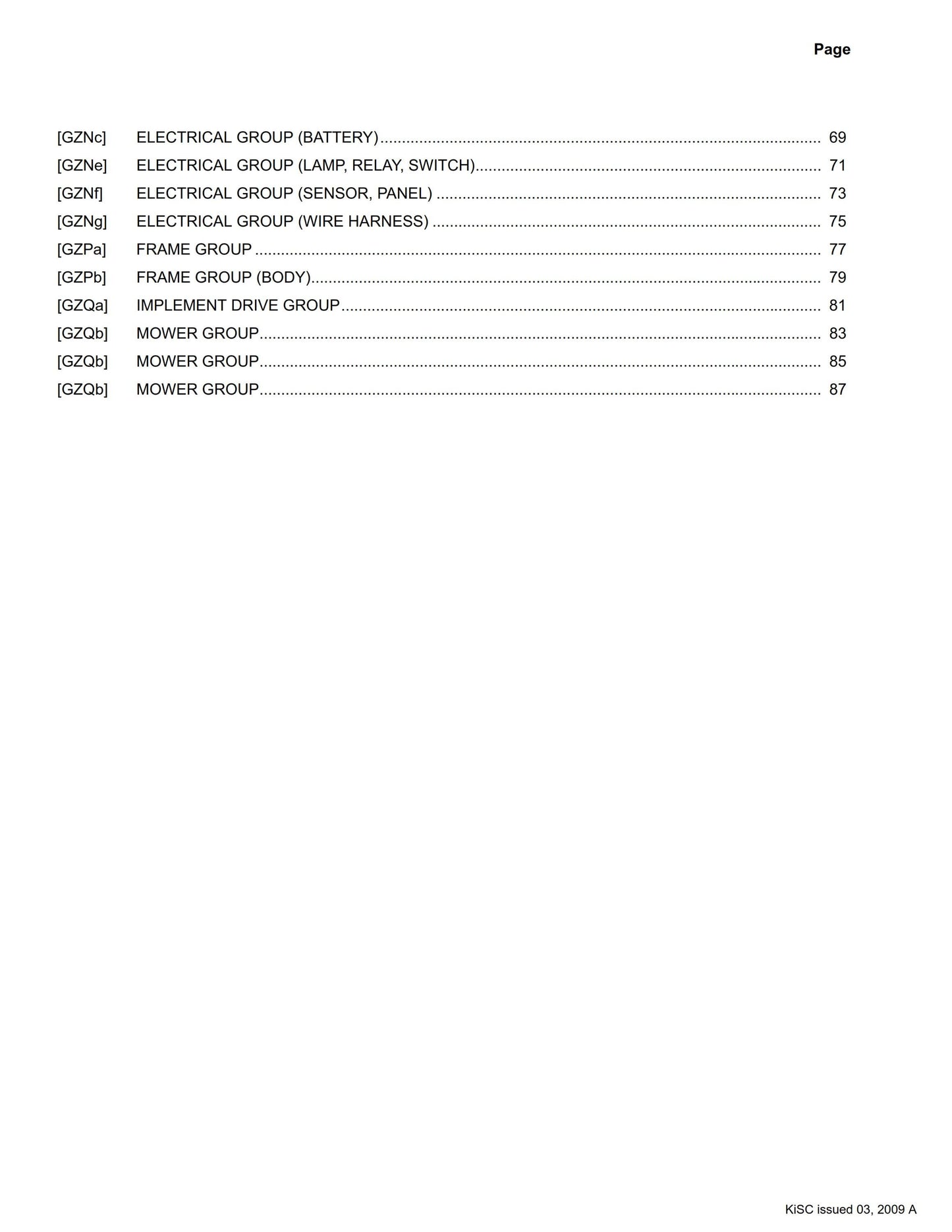 Kubota Flat Rate Schedule - ZD326-EU