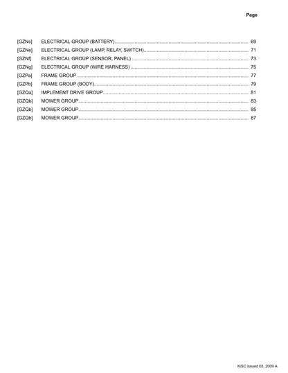 Kubota Flat Rate Schedule - ZD326-EU