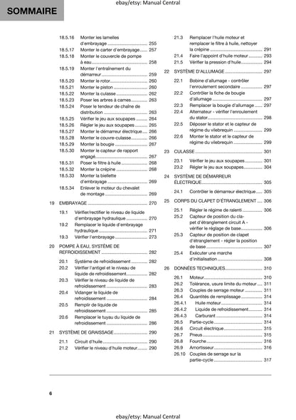 PDF - French Language - Husqvarna 2019 - FE 250 - Manuel De Reparation