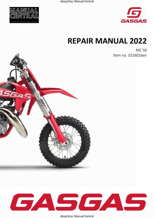 GasGas 2022 -MC 50 - Service Workshop Repair Manual