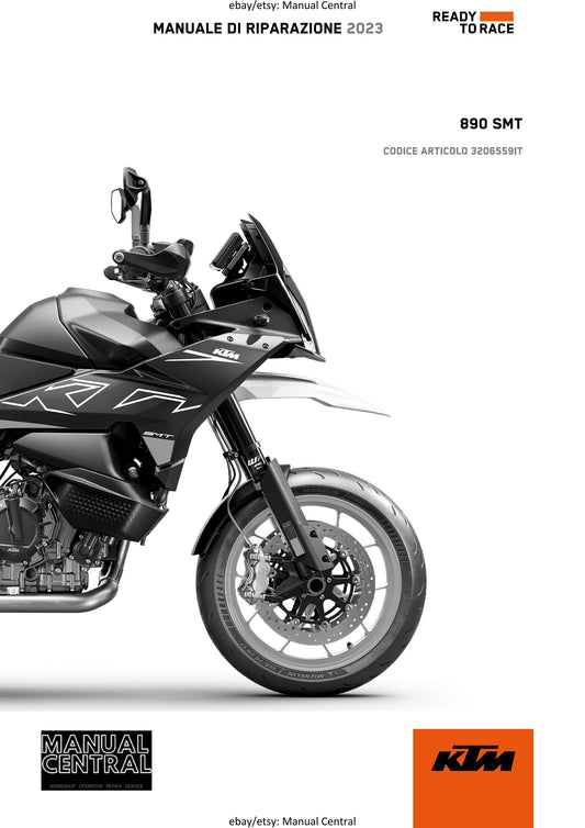 Italian Language - KTM 2023 - 890 Smt - Manuale Di Riparazione