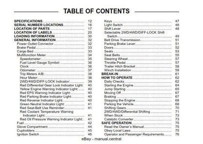 Kawasaki TERYX4 Recreation Utility Vehicle - Owners Manual - KRT800AE KRT800BE KRT800CE KRT800DE