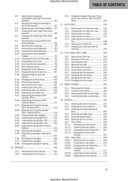 KTM 2017 - 250 XC-F SX-F Factory Edition - Service Workshop Repair Manual