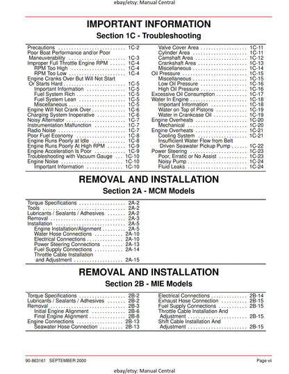 Mercury Mercruiser Service Manual 30 - 496 CID 8.1L Gasoline Engine