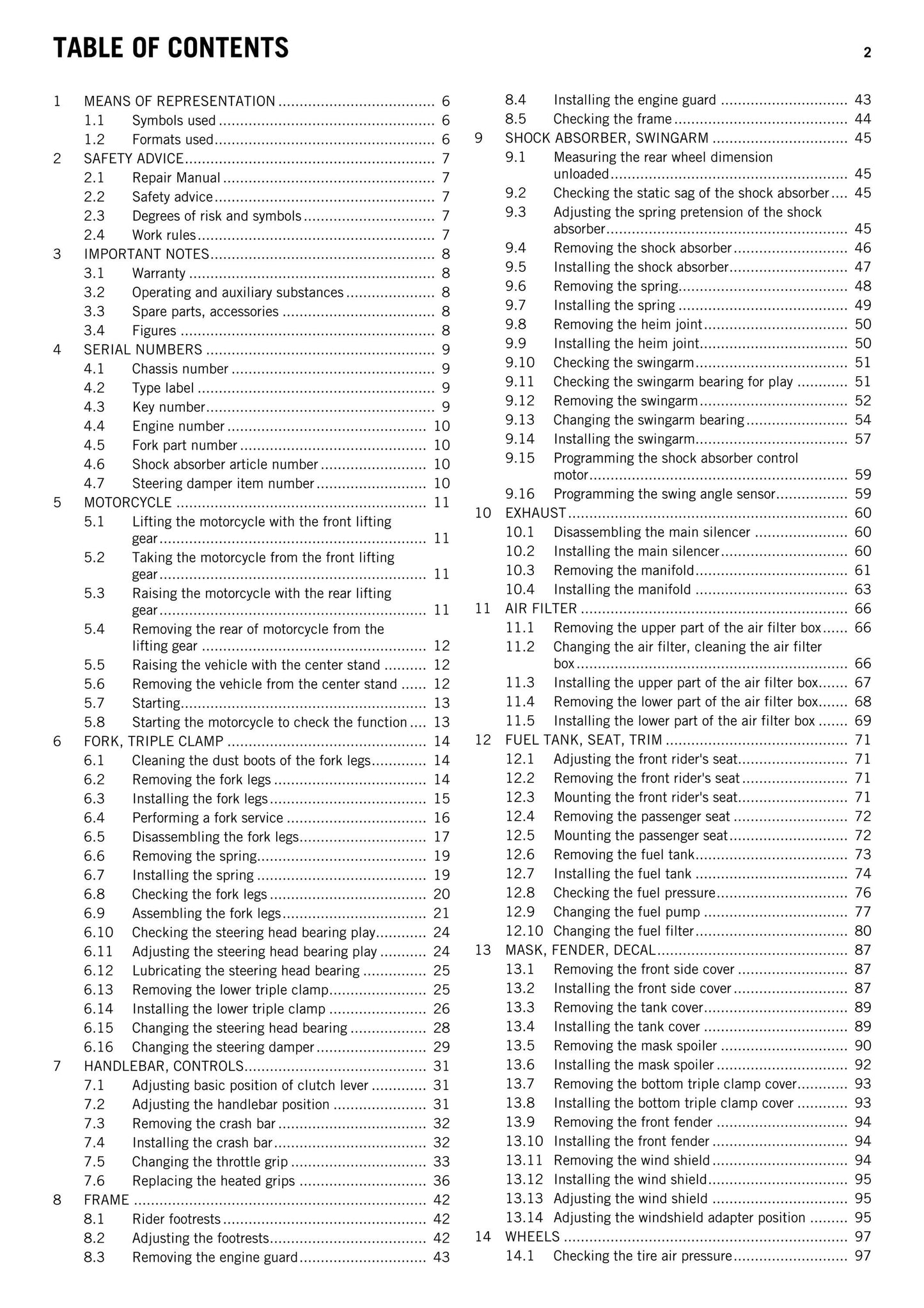 KTM 2015 - 1290 Super Adventure - Service Workshop Repair Manual