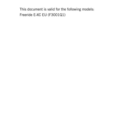 KTM 2017 - Freeride E-XC - Service Workshop Repair Manual