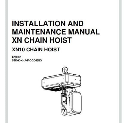 Konecranes - XN10 Chain Hoist - Installation & Maintenance Manual