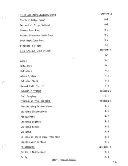 Bertram 58 Convertiable - Owners Manual