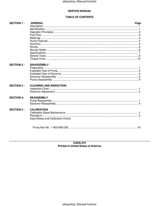 BOSCH PE(s)-6 MW Fuel Injection Pump - Service Repair Workshop Manual