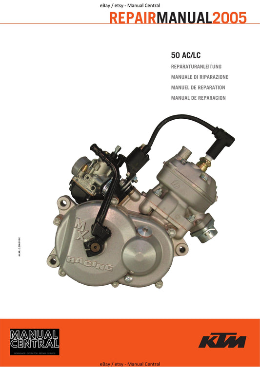 KTM 2002 To 2005 - 50 AC LC - Engine Service Workshop Repair Manual