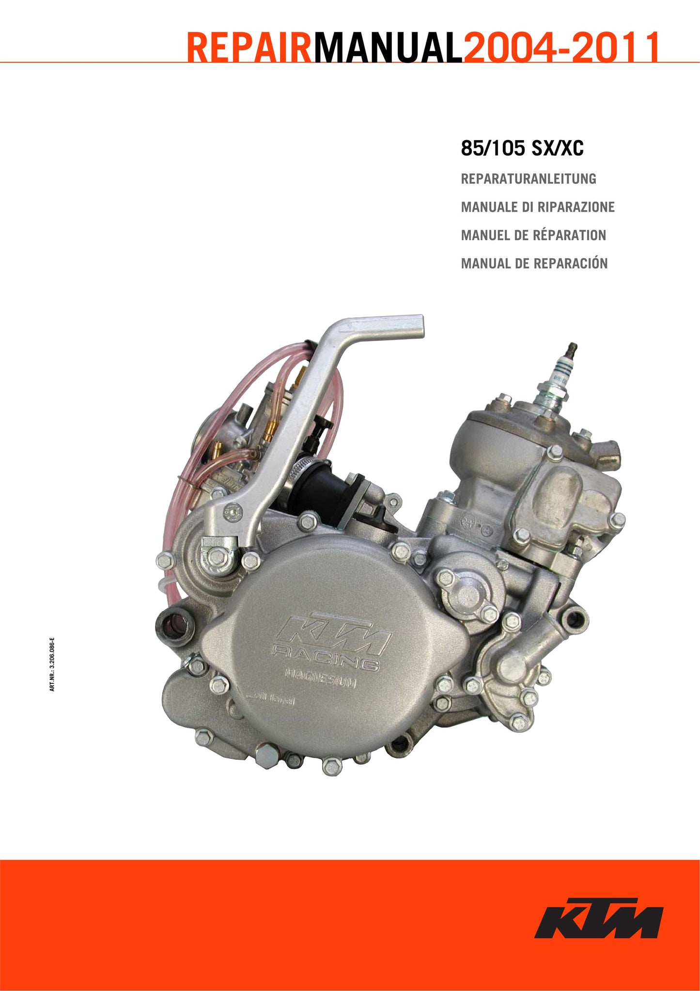 KTM 2004 2005 2006 2007 2008 2009 2010 2011 - 85 105 SX XC - Engine - Service Workshop Repair Manual