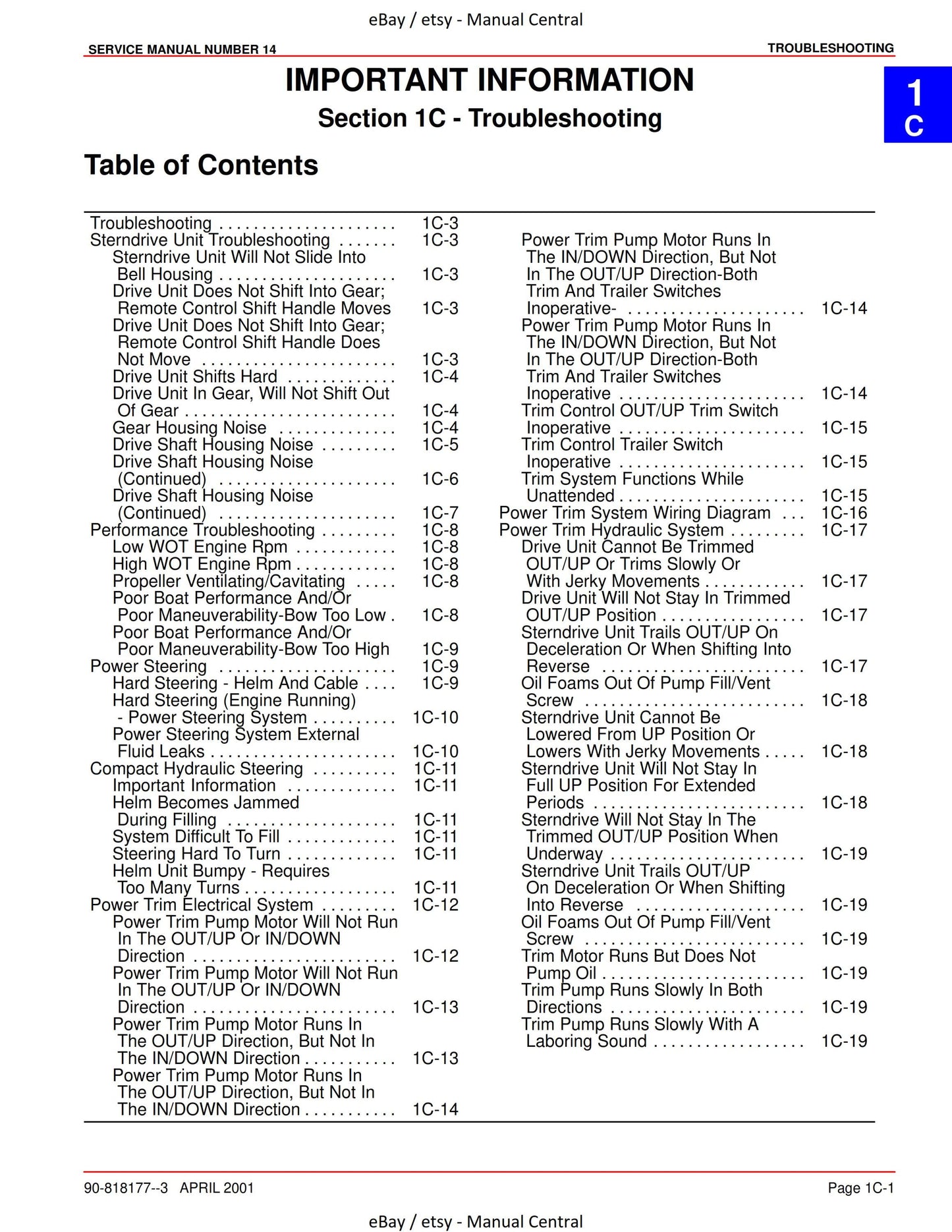 Mercury Mercruiser Service Manual 14 - Sterndrive Units Alpha One Generation II