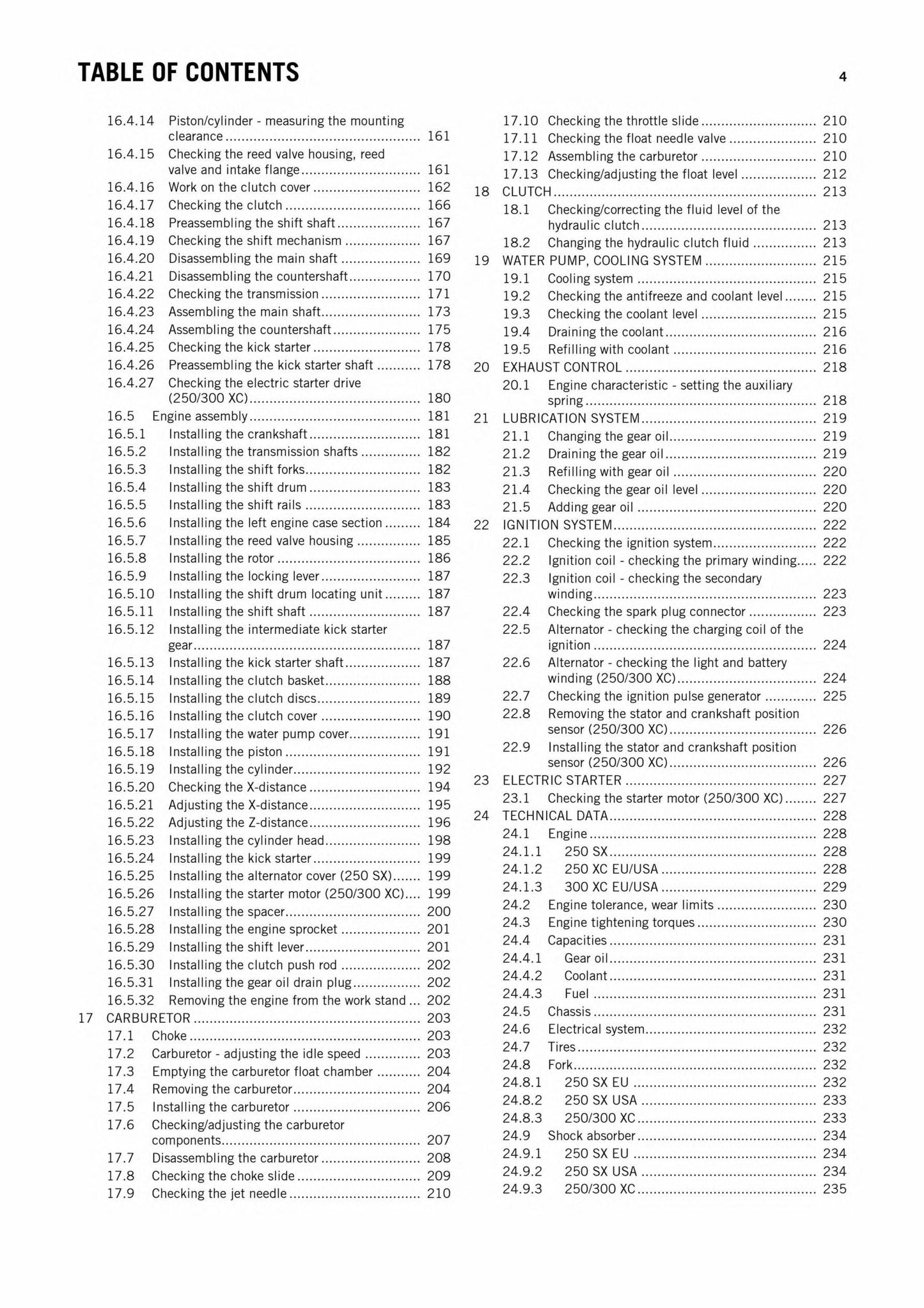 KTM 2013 - 250 300 SX XC - Workshop Service Repair Manuals