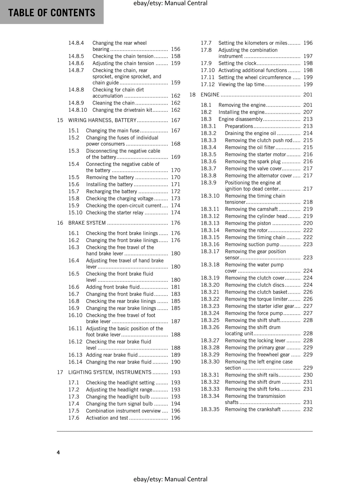 KTM 2019 - 450 500 Exc-f Six Days - Service Workshop Repair Manual