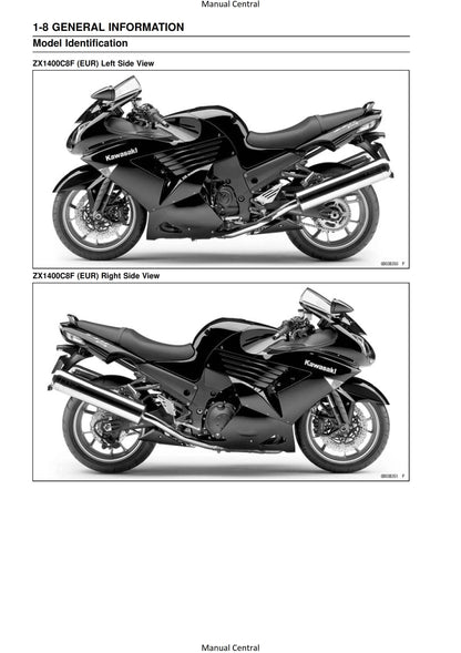 Kawasaki ZZR1400 ZZR 1400 ABS Ninja ZX-14 - 2008 2009 2010 2011 Workshop Service Repair Manual