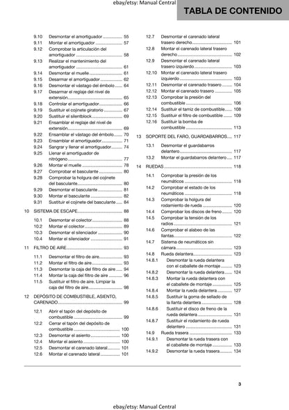 Spanish Language - Husqvarna 2020 - 701 Supermoto  - Manual de Reparacion