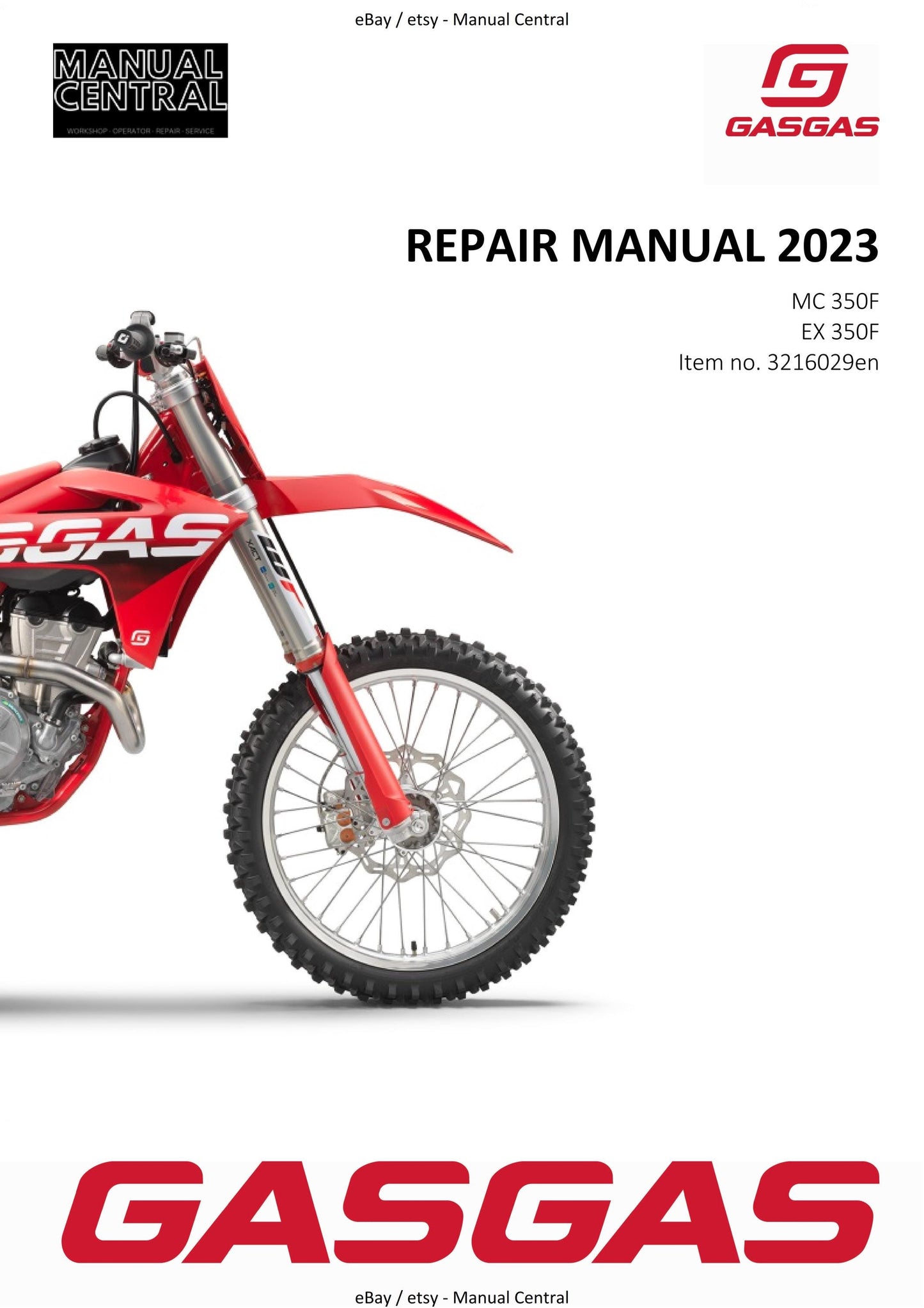 GasGas 2023 - MC EX 350F - Service Workshop Repair Manual