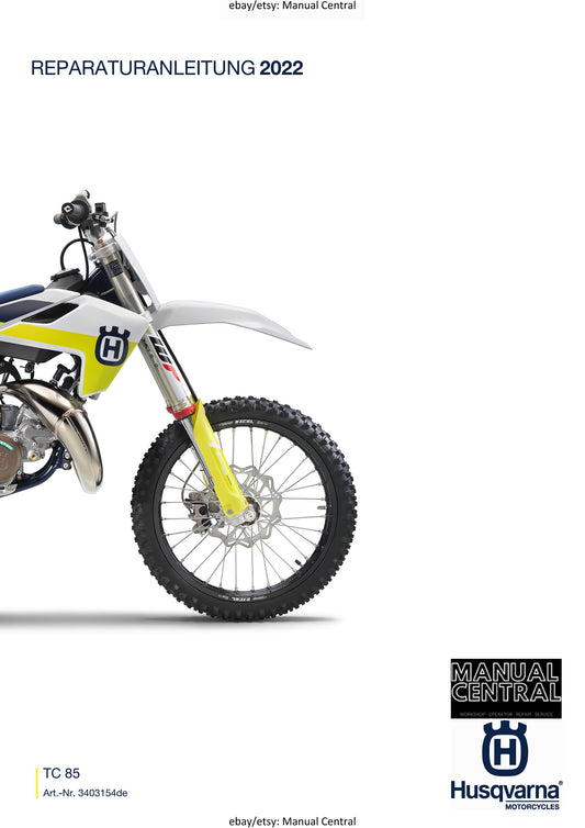 German Language - Husqvarna 2022 - TC 85 19/16 17/14- Reparaturanleitung