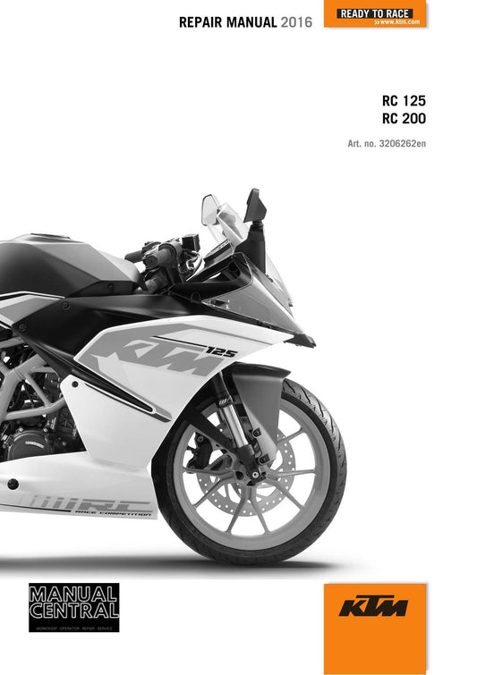 KTM 2016 - RC 125 200 - Service Workshop Repair Manual