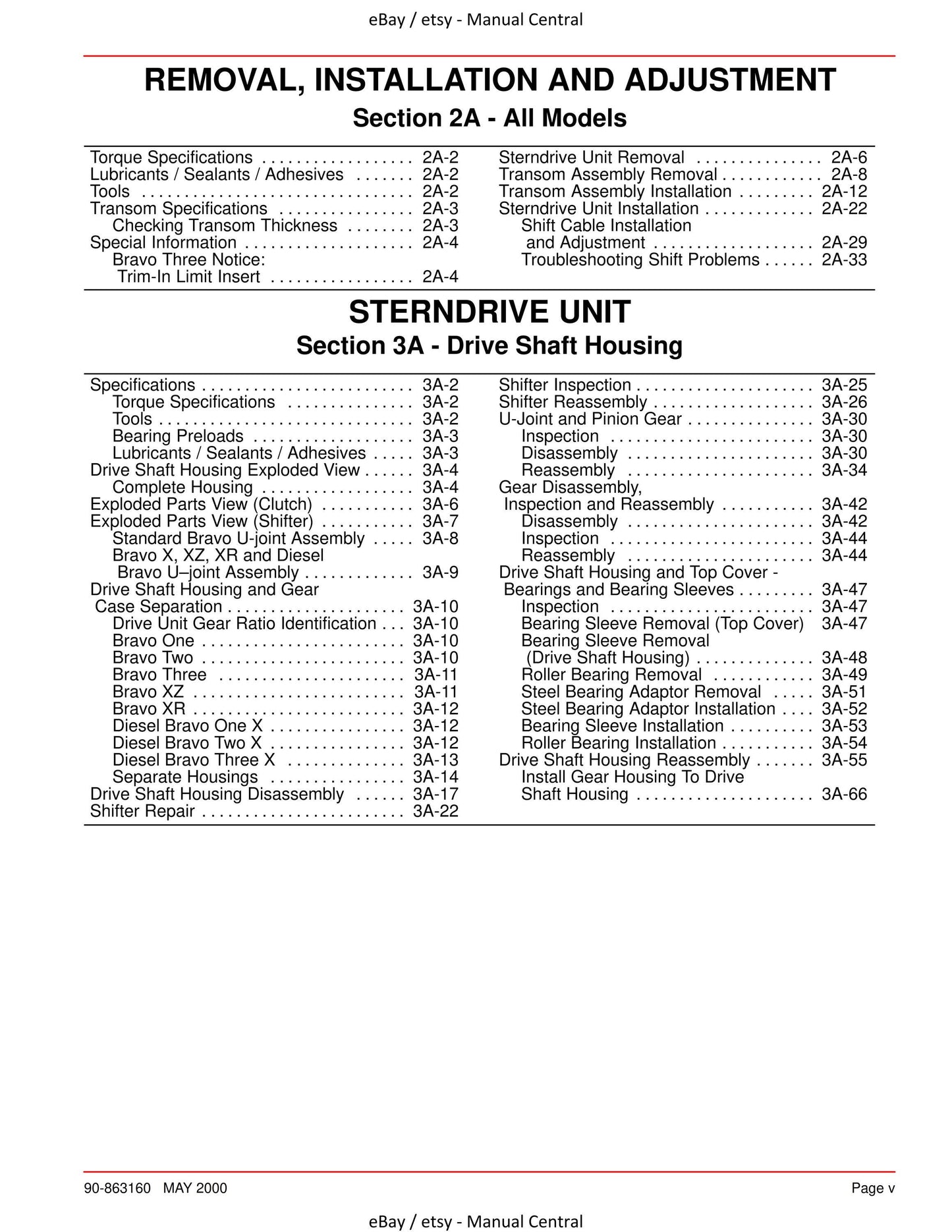 Mercury Mercruiser Service Manual 28 - Bravo Sterndrives