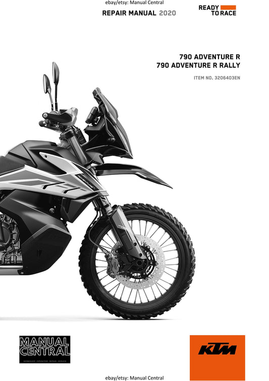 KTM 2020 - 790 Adventure R Rally - Service Workshop Repair Manual