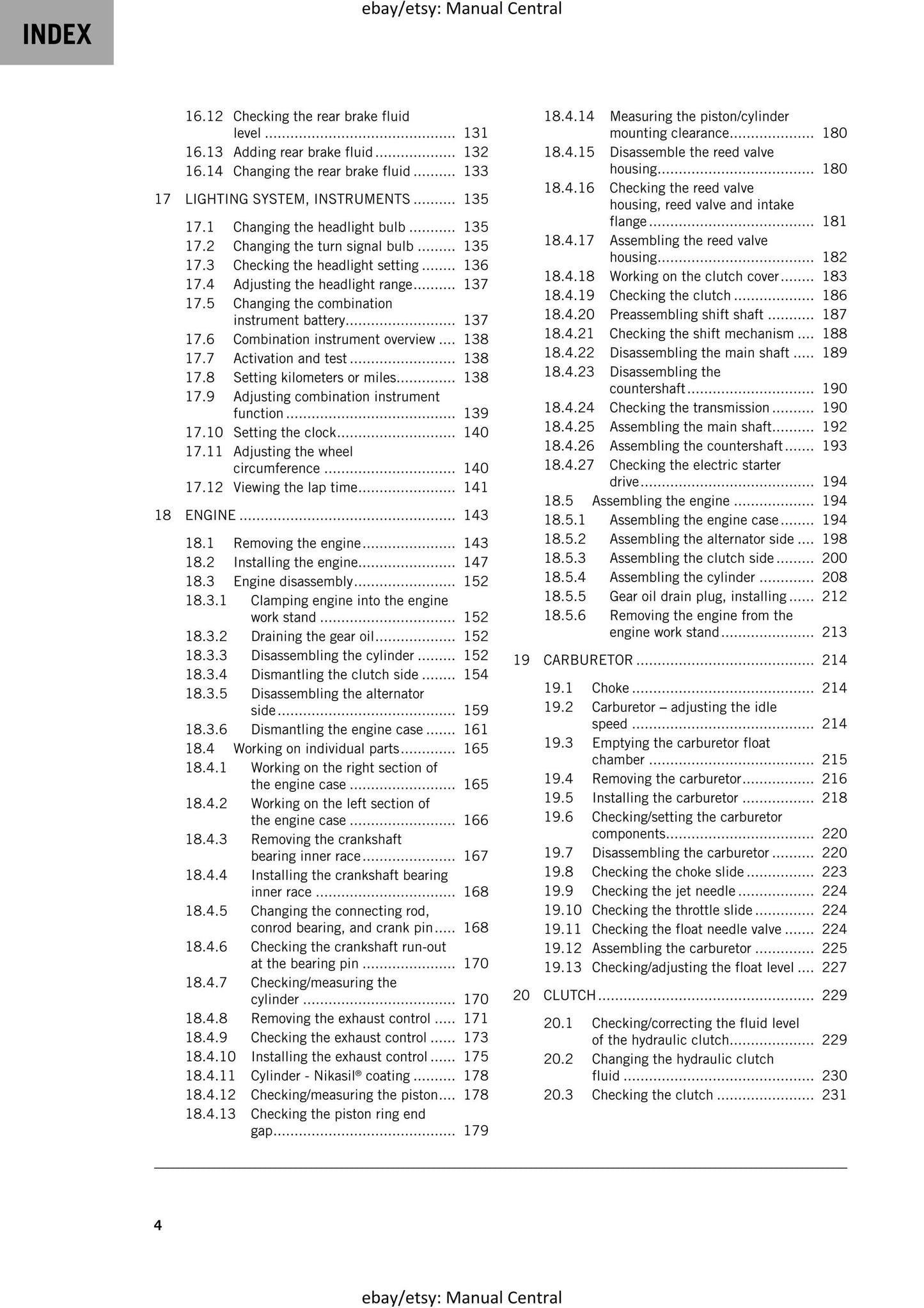 KTM 2022 - 300 EXC - Service Workshop Repair Manual
