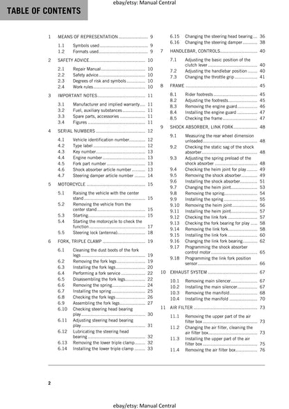 KTM 2019 - 1290 Super Adventure S - Service Workshop Repair Manual